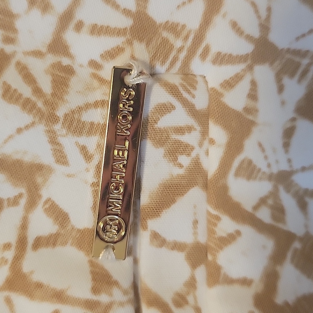 Michael Kors Cream, &Tan Designer Pant - Picture 6 of 9